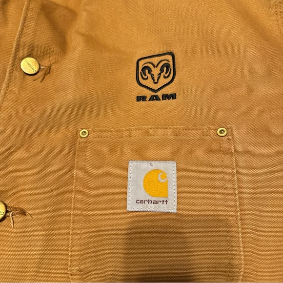 Carhartt Jacket Mens 48 Regular Brown‎ Blanket Lined Corduroy Duck Canvas Button - Picture 2 of 11